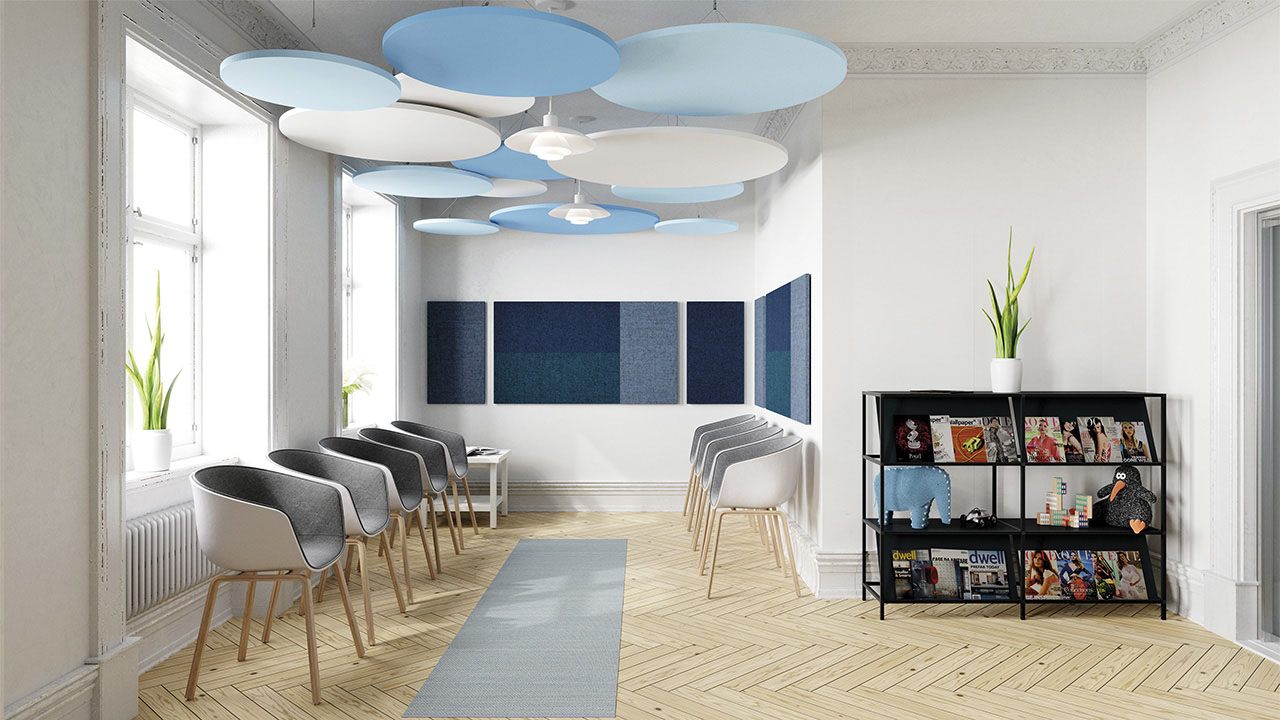 Deckenabsorber Akustik Hof Palmberg